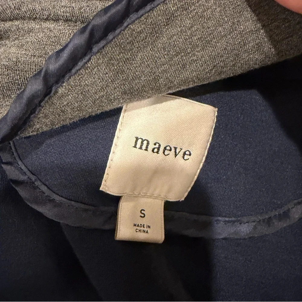 Maeve Twofer Hooded Scuba Peacoat Jacket Navy size Small